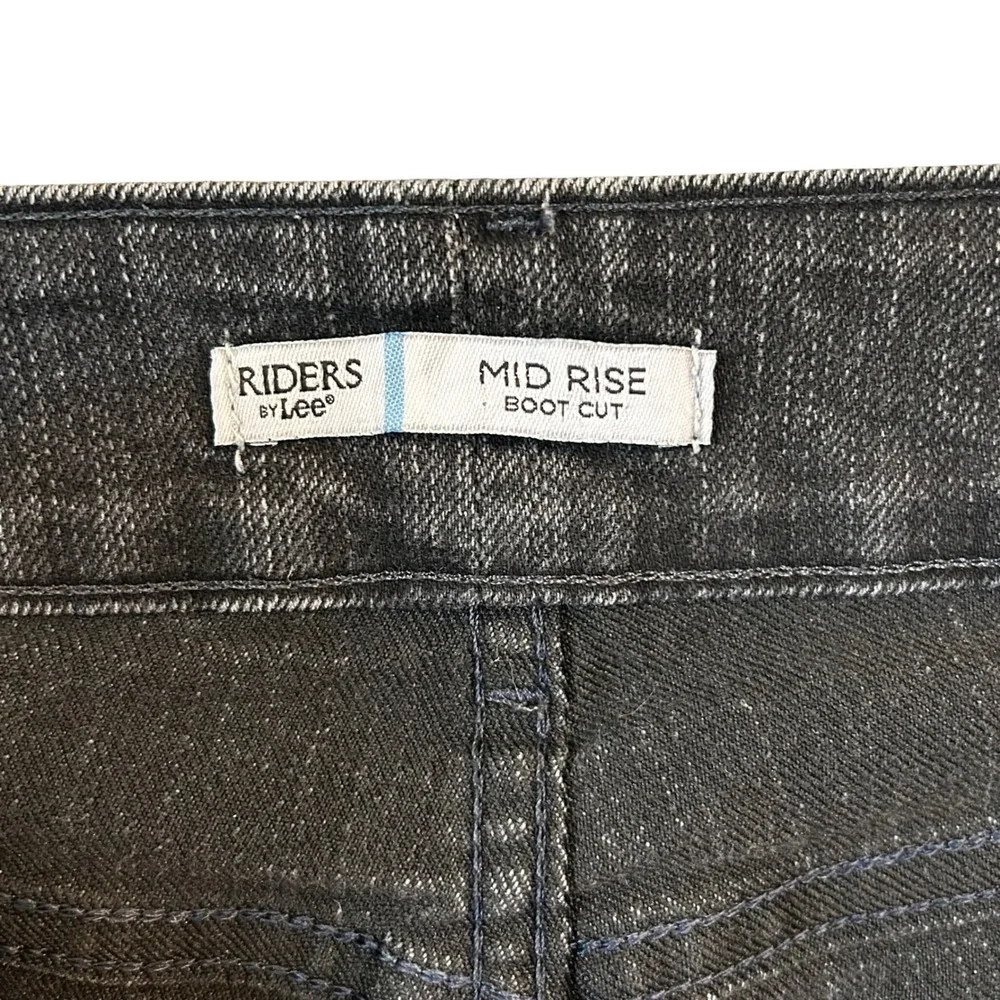 Riders by Lee‎ Jeans Womens 14L Black Mid Rise Bootcut Faded Casual Y2K Classic